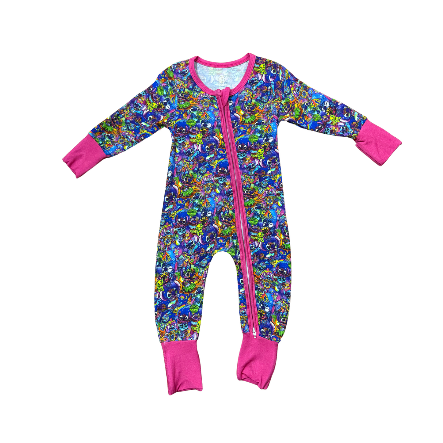 All Things Stitch Bamboo Romper (Pink)