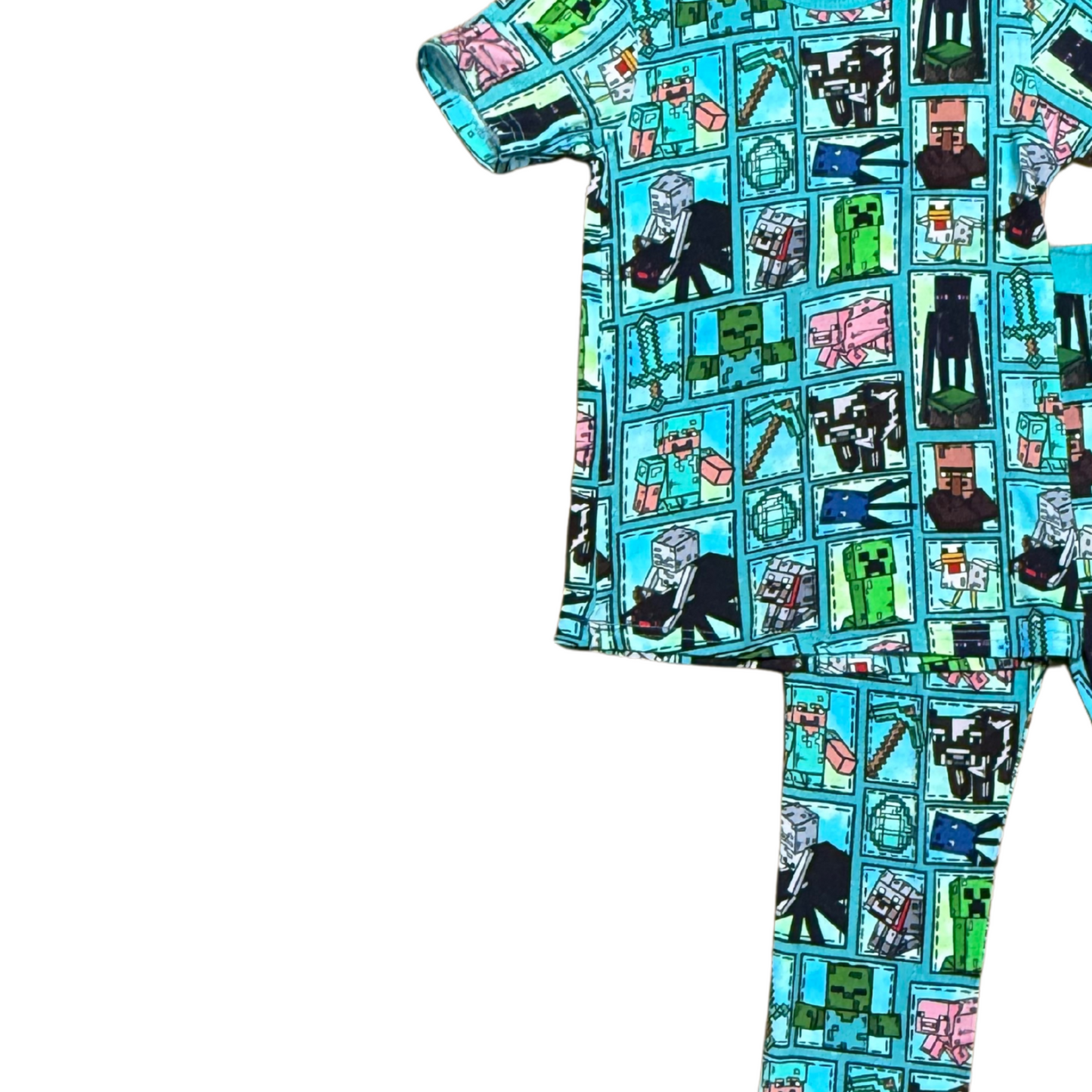 Minecraft Short Sleeve Bamboo PJ's