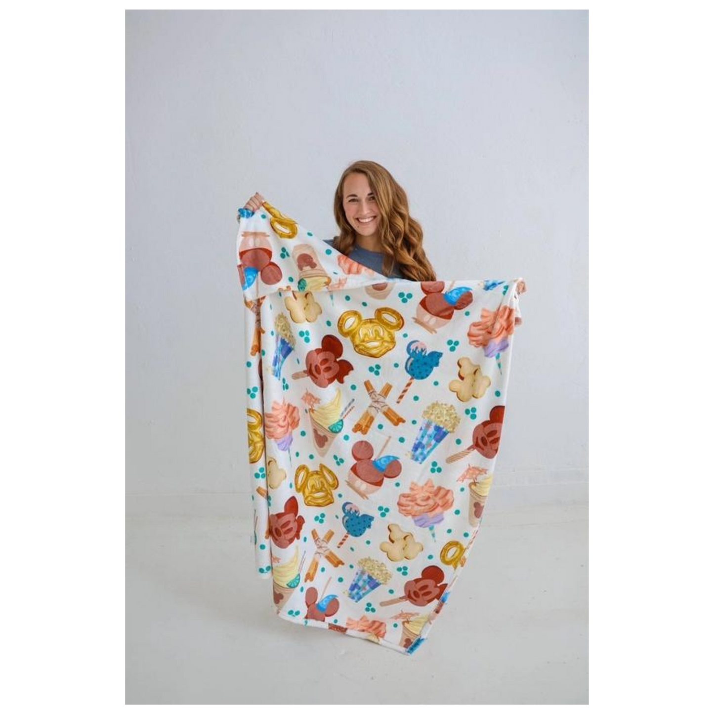 Disney Snacks Double Sided Throw Blanket
