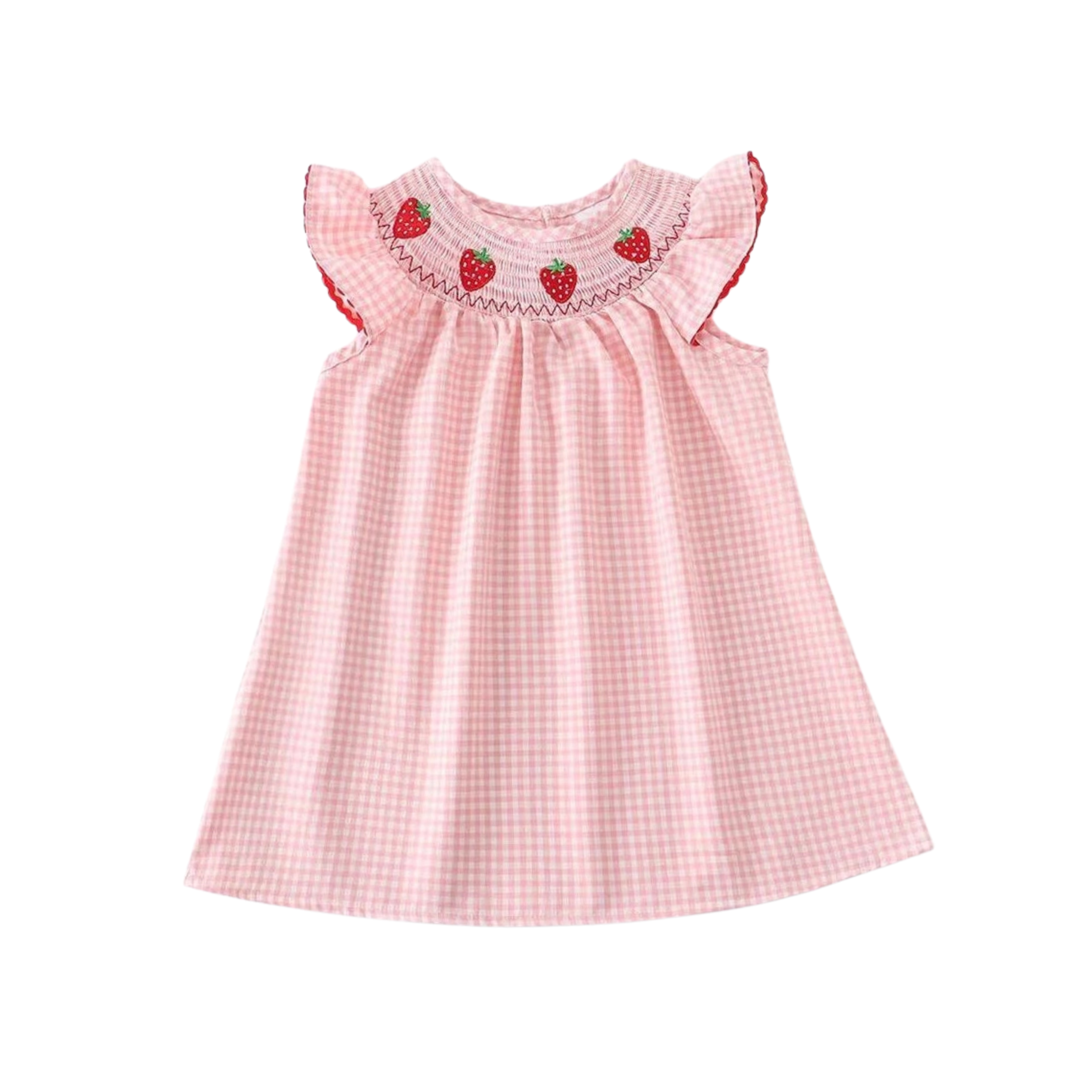 Strawberry Searsucker Dress – Southern Ivory