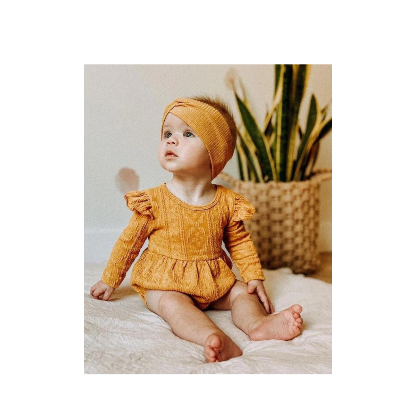 Rhodes Bubble Shorty Romper - Mustard