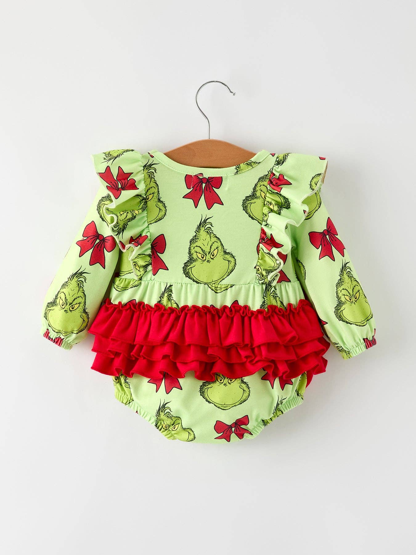 Grinchy Bows Bubble Romper
