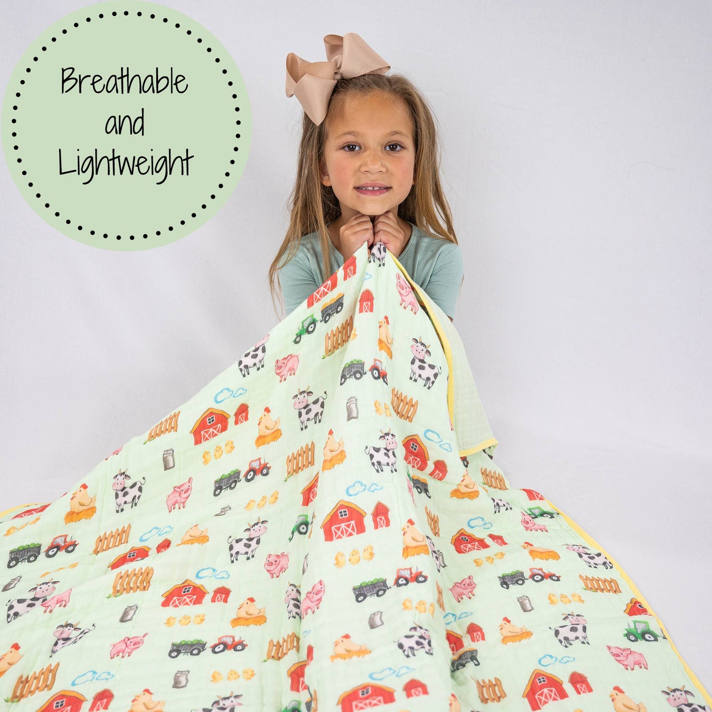 Muslin Quilt Baby & Kids Blanket Little Farmer