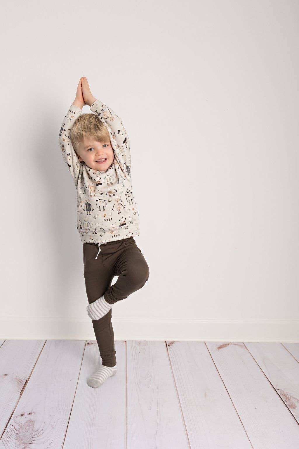 Kids Bamboo Robots Hoodie