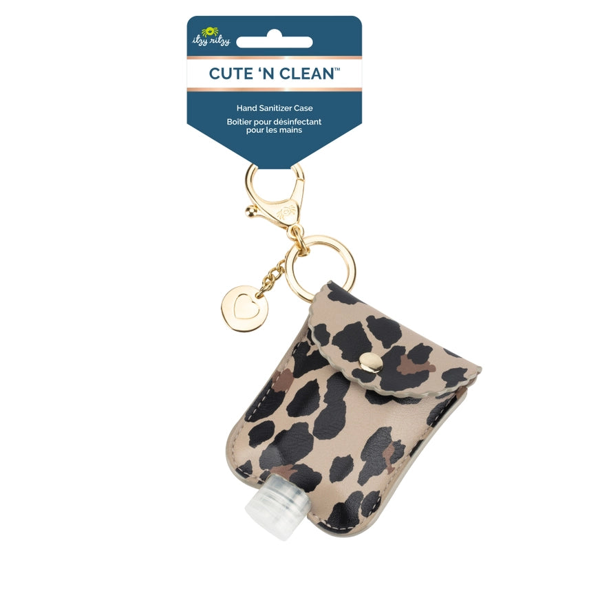 Leopard Cute 'n Clean™ Hand Sanitizer Keychain