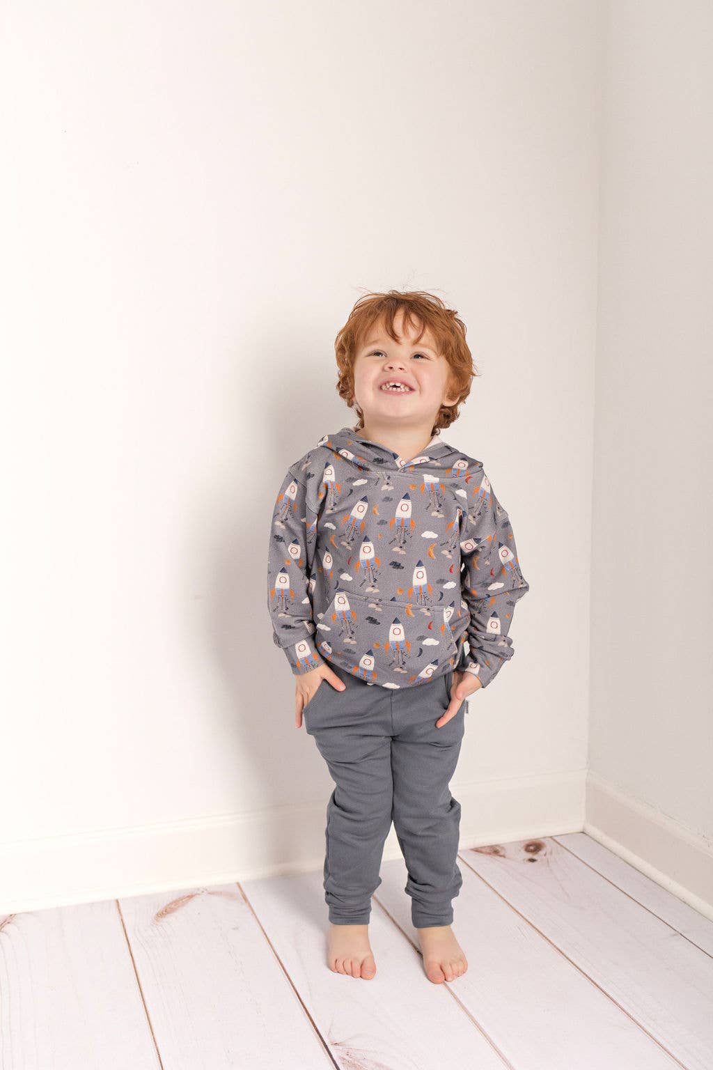 Kids Bamboo Slate Blue Jogger Pants