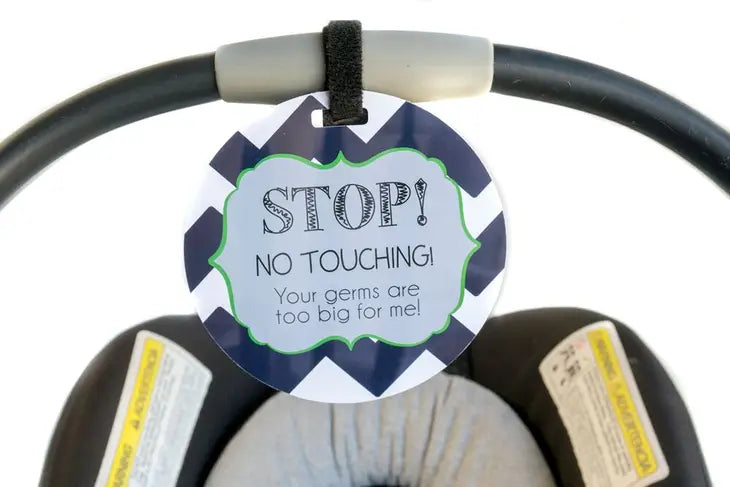 Seahawk No Touching Baby Car Seat and Stroller Tag