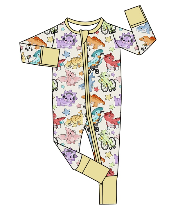 Disability Dinosaurs LS/LL Bamboo Romper by Koda