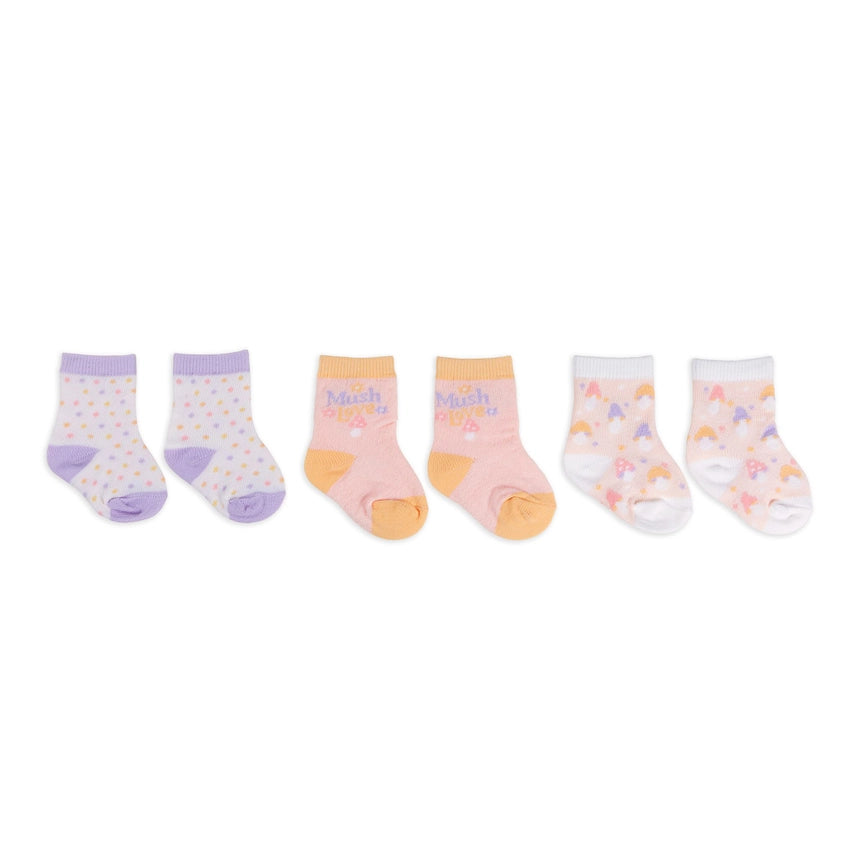 Baby Socks Trio Mushy Love