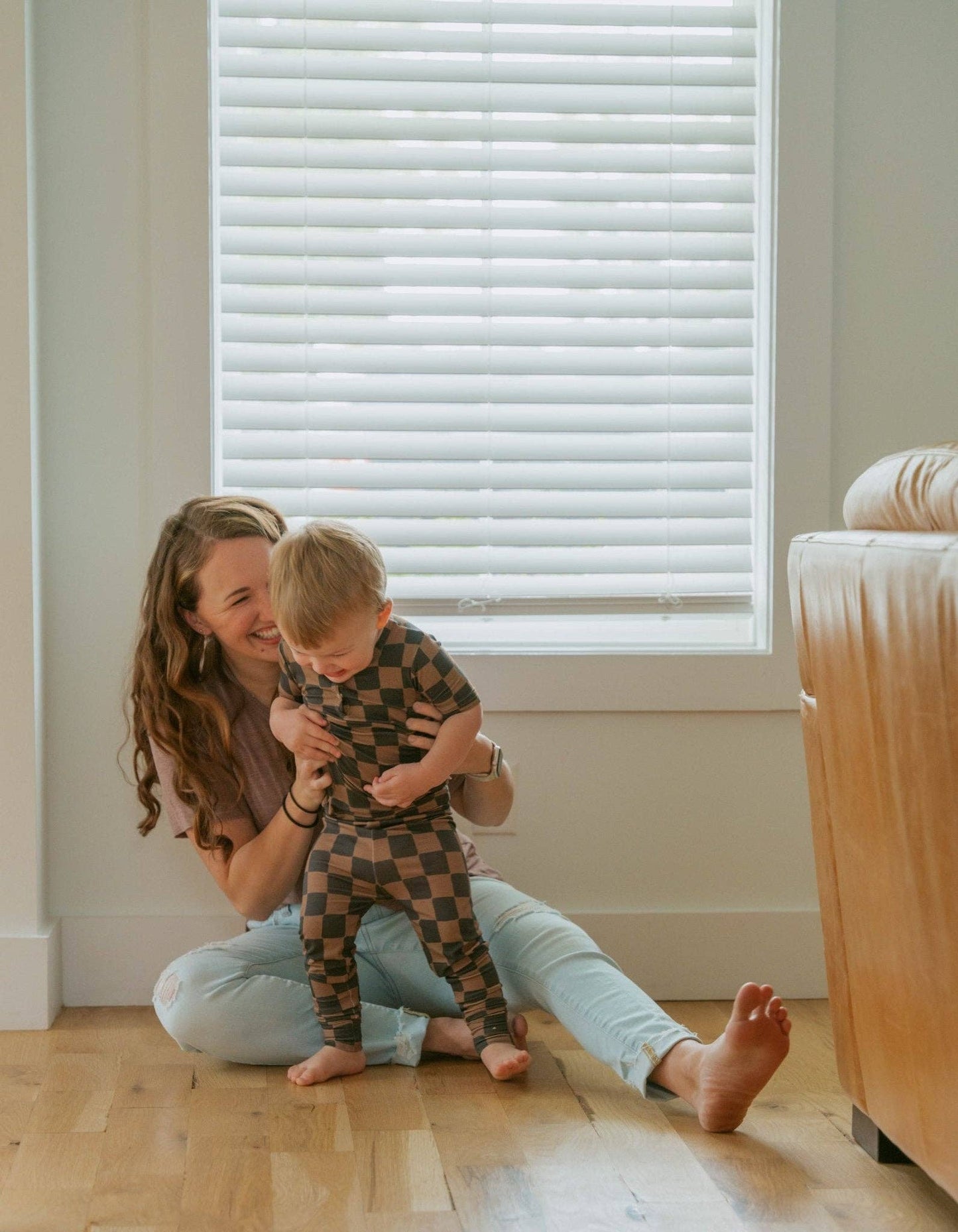 Ink & Earth Checkerboard 2 Piece PJ Set