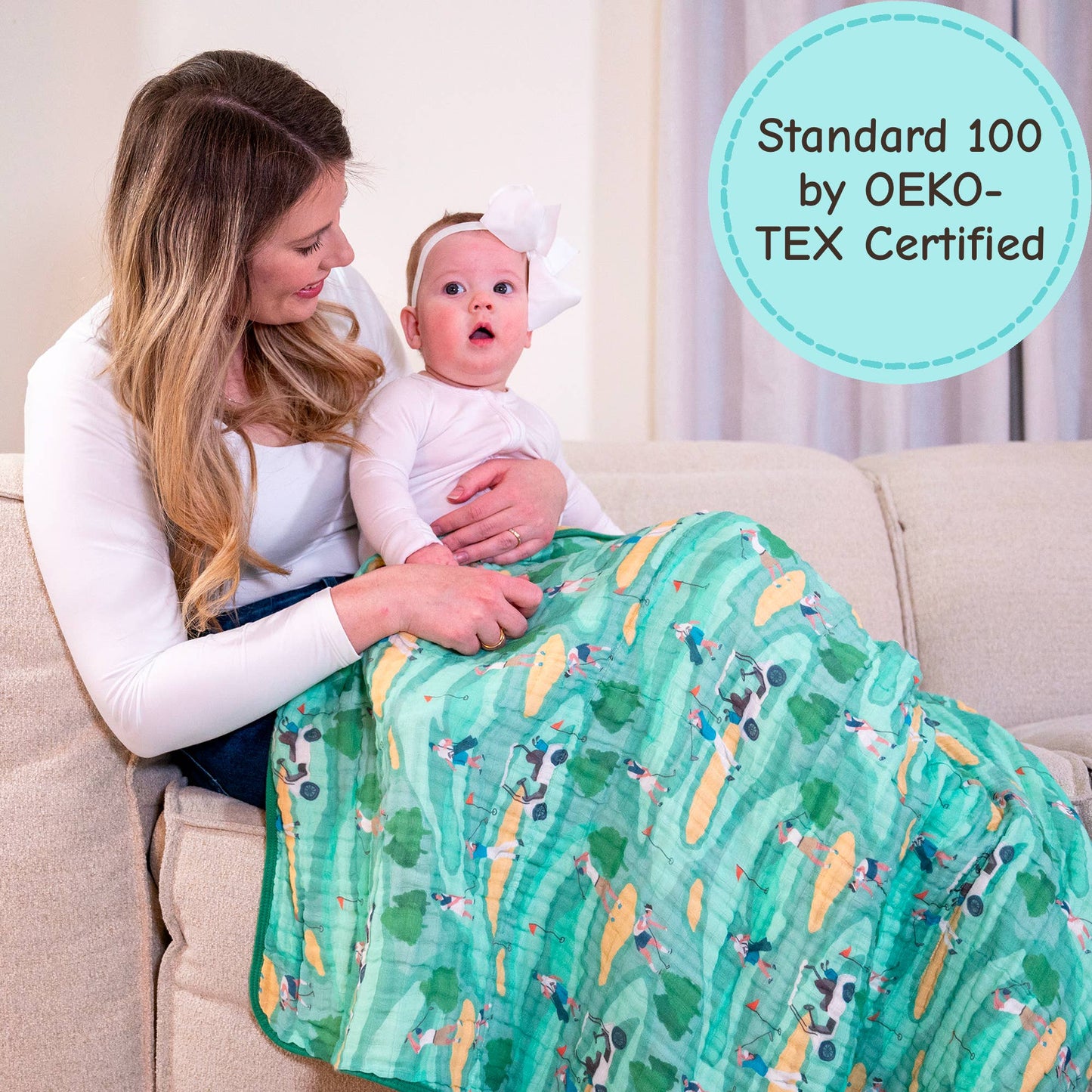 Muslin Quilt Baby & Kids Blanket Par-Tee Time Golf