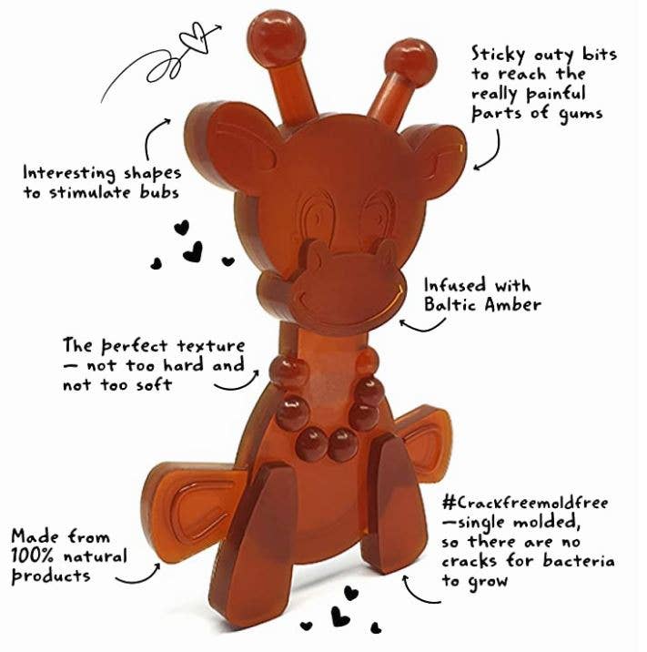 The Little Bamber: The Natural Rubber & Baltic Amber Teether