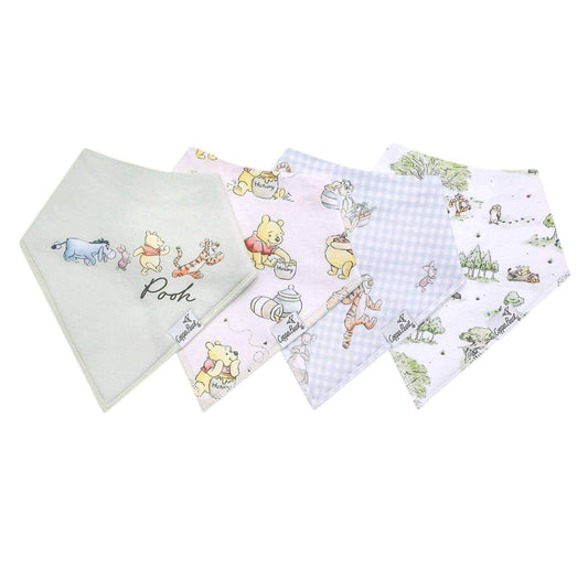4 Pack Baby Bandana Bibs - Hundred Acre Wood