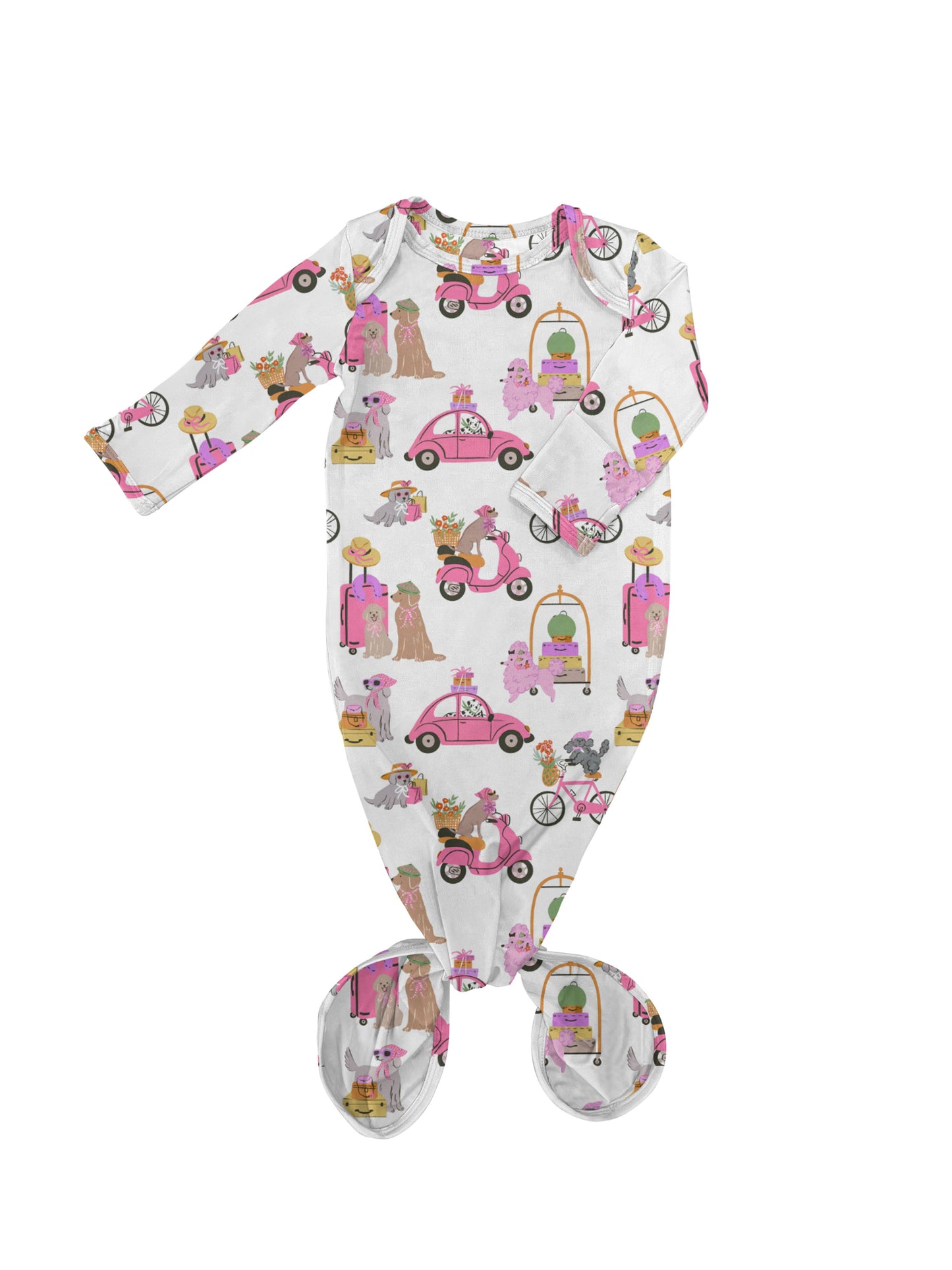 Knotted Infant Gown - Puppy Chic