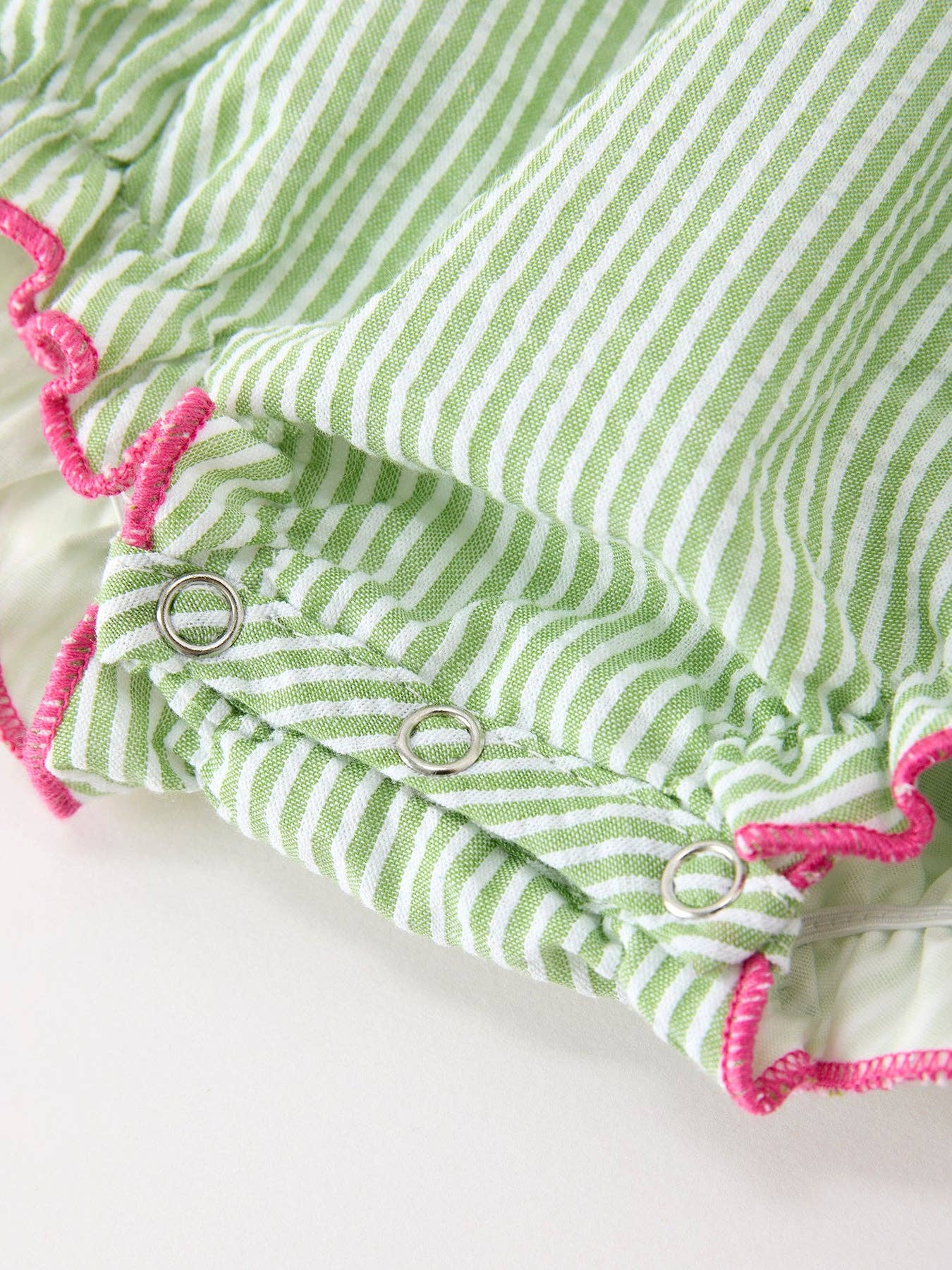 Western Cactus Girls Romper Stripe Ruffle Strap