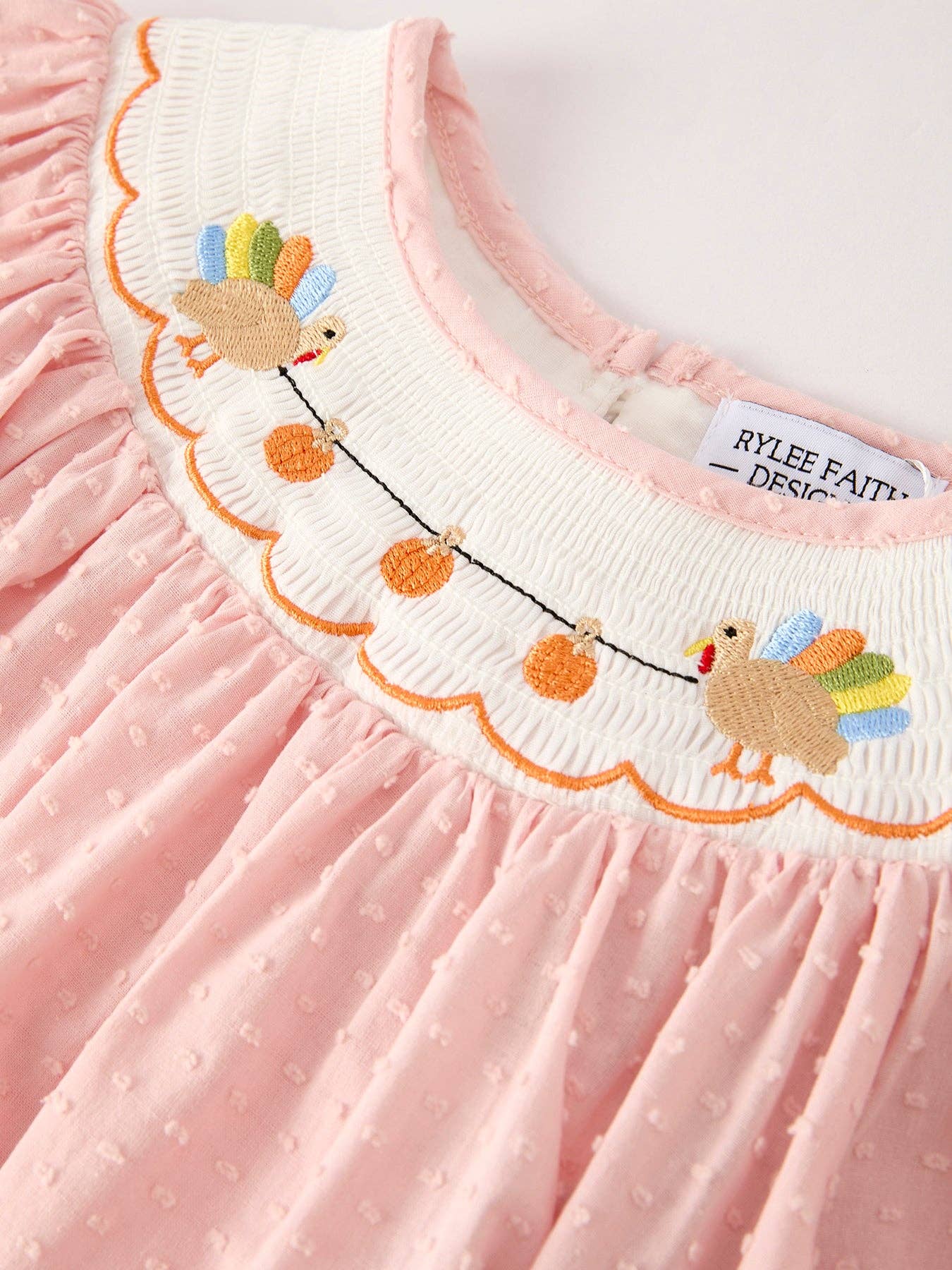 Silly Turkey Smock Embroidery Dress