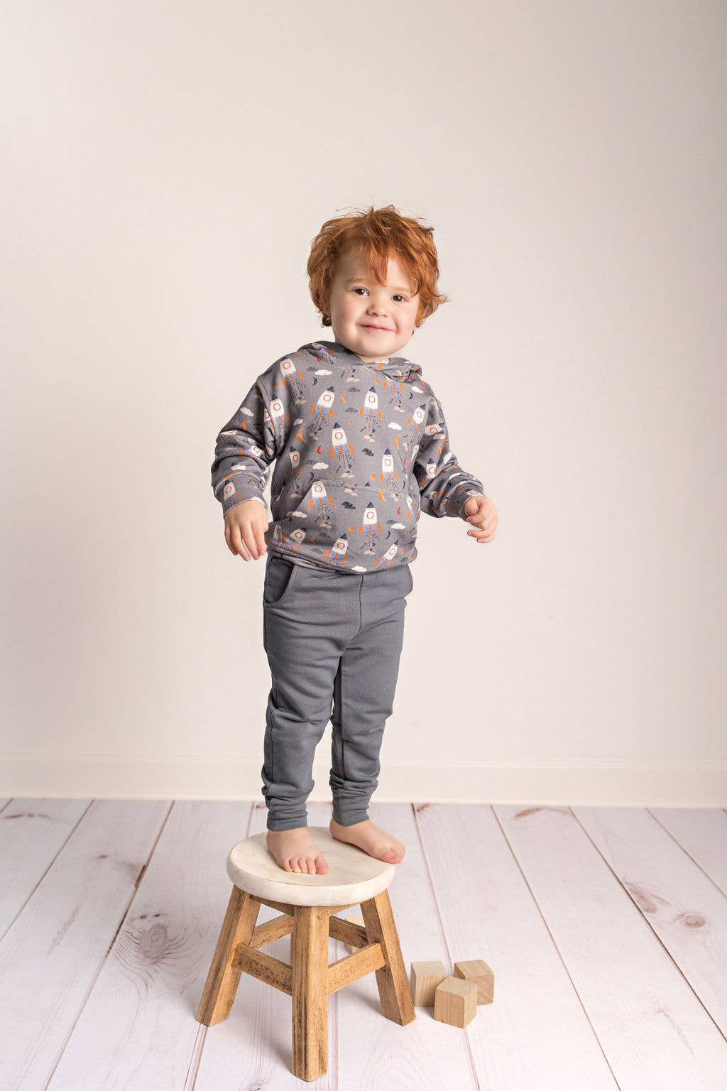 Kids Bamboo Slate Blue Jogger Pants