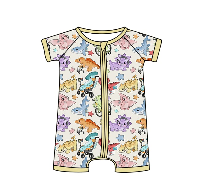 Disability Dinosaurs Bamboo Short Romper by Koda