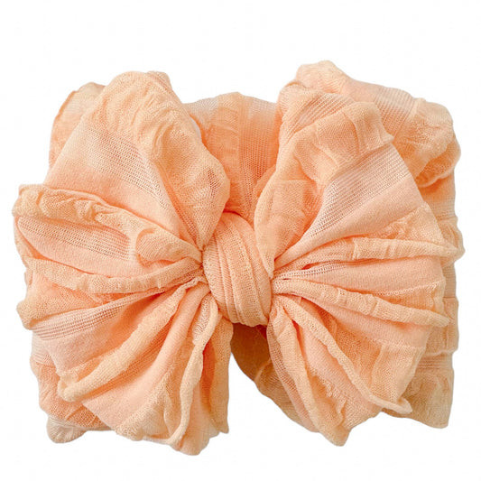 Peach Ruffled Headband