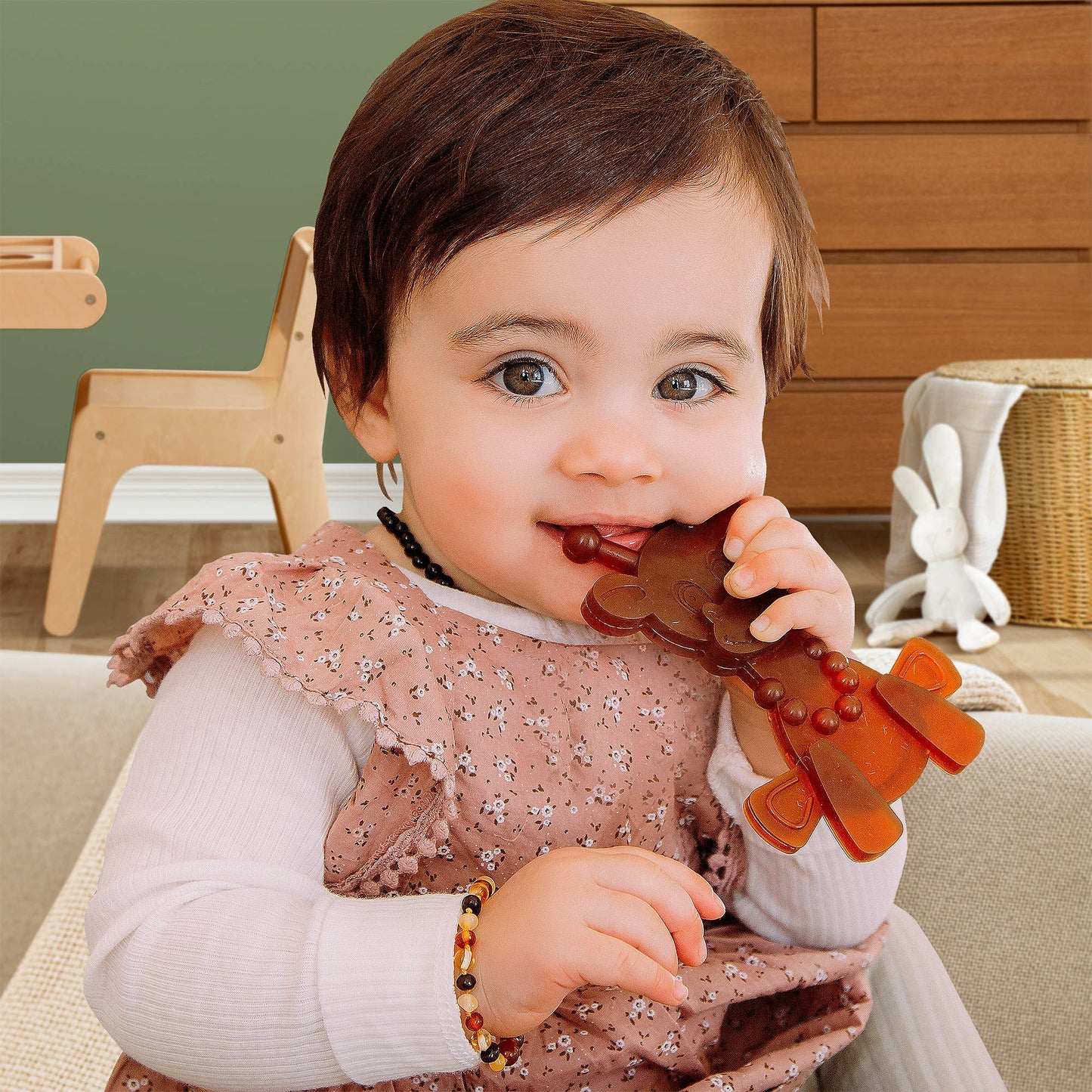 The Little Bamber: The Natural Rubber & Baltic Amber Teether