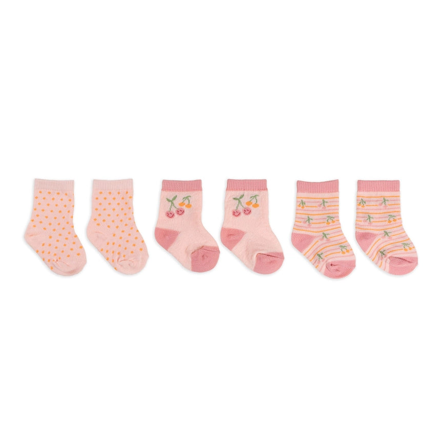 Baby Socks Trio Cherry Cute