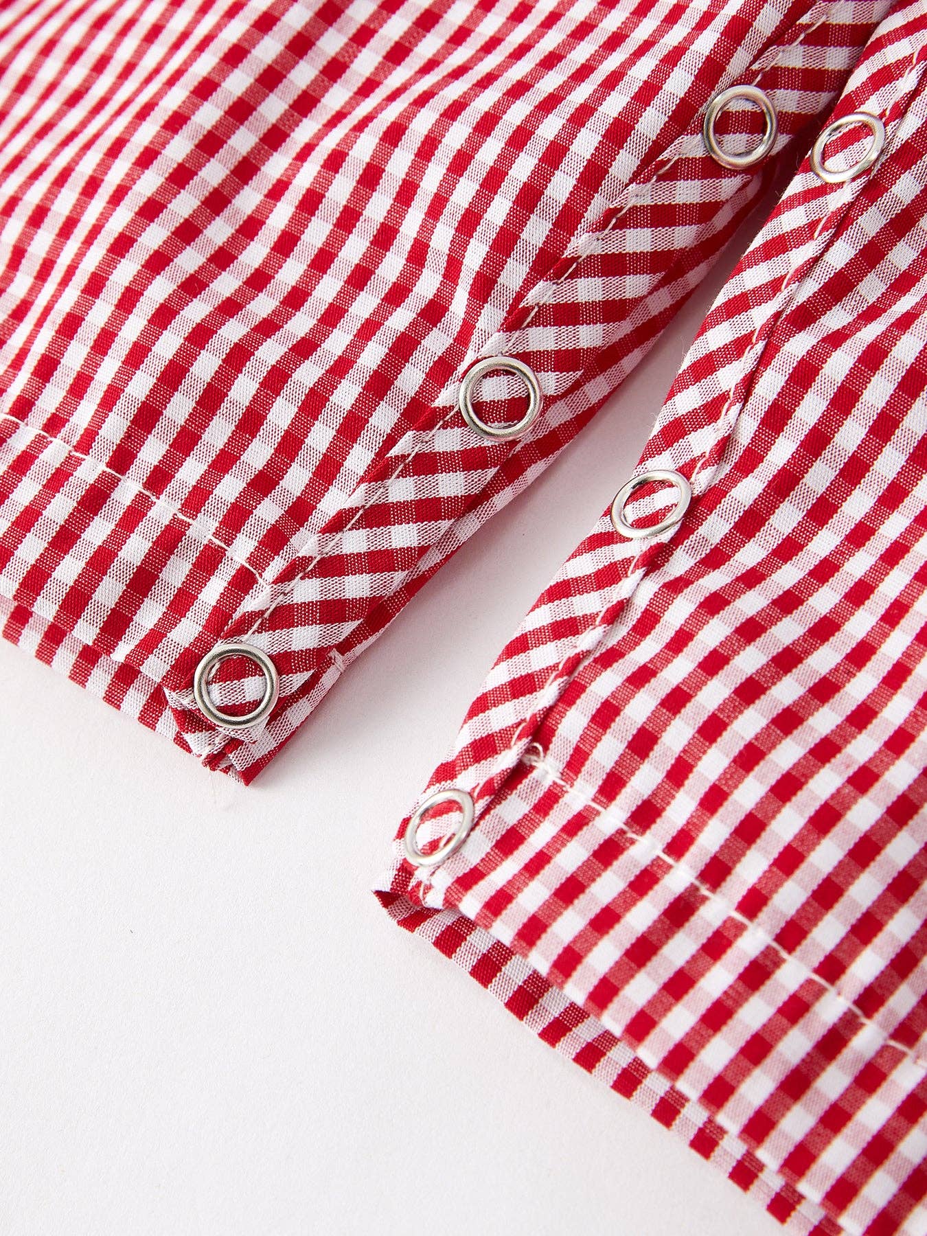 Play Ball! Embroidered Plaid Romper