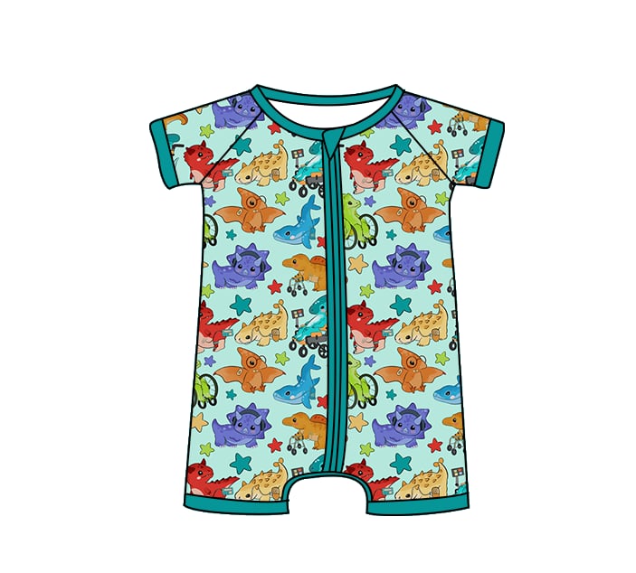 Disability Dinosaurs Bamboo Short Romper by Koda