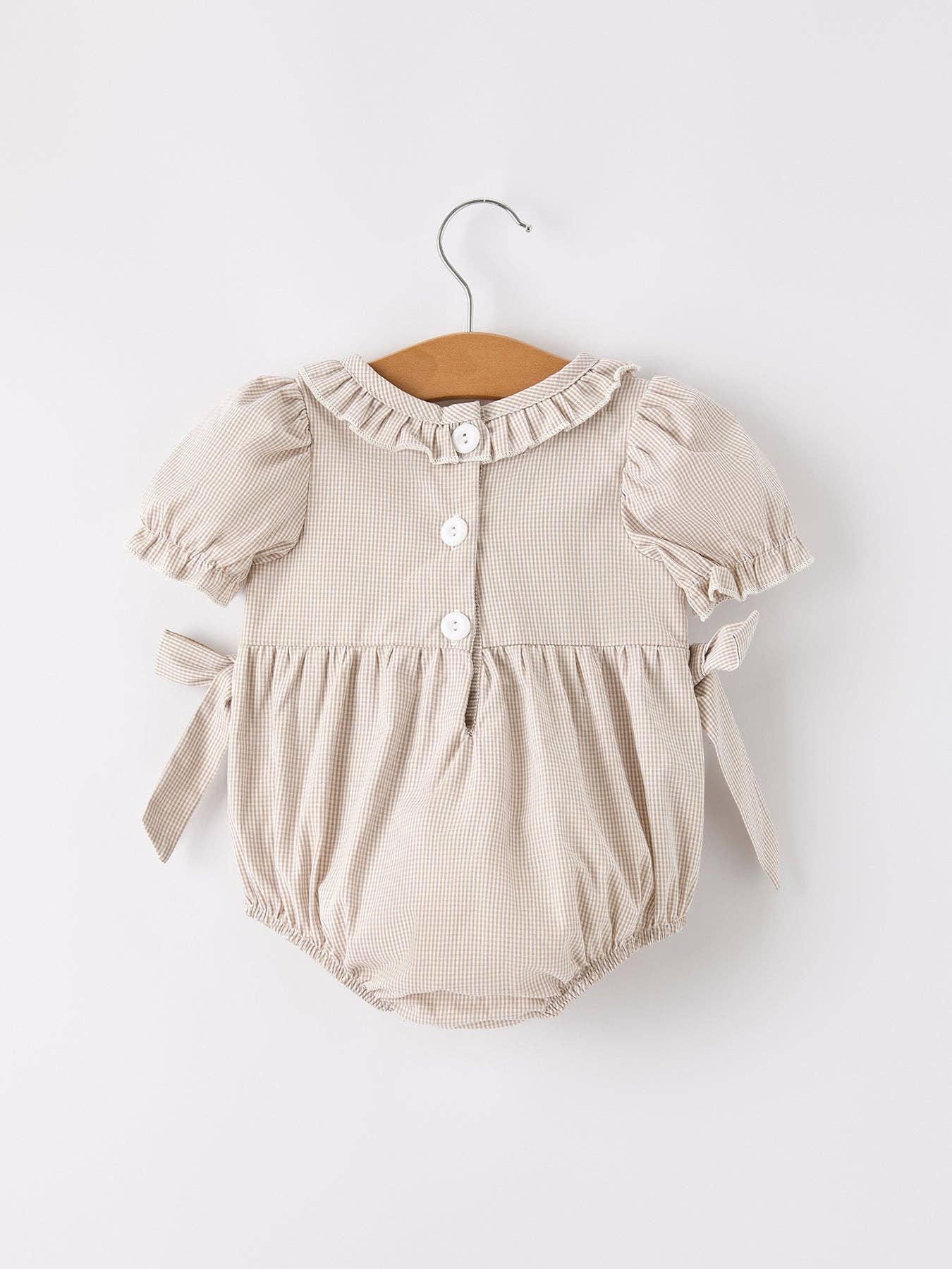 Pretty Pumpkins Embroidery Smock Romper