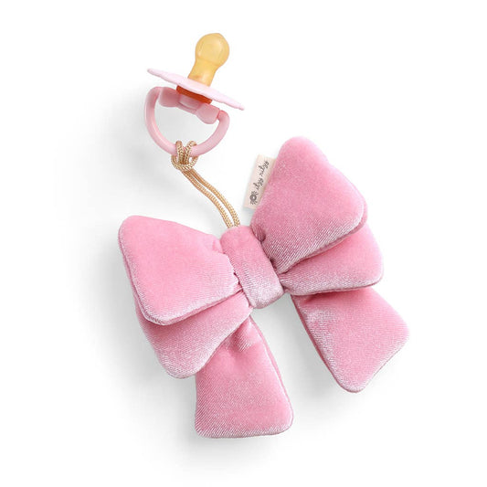 Bitzy Pal Bow Natural Rubber Pacifier & Plush