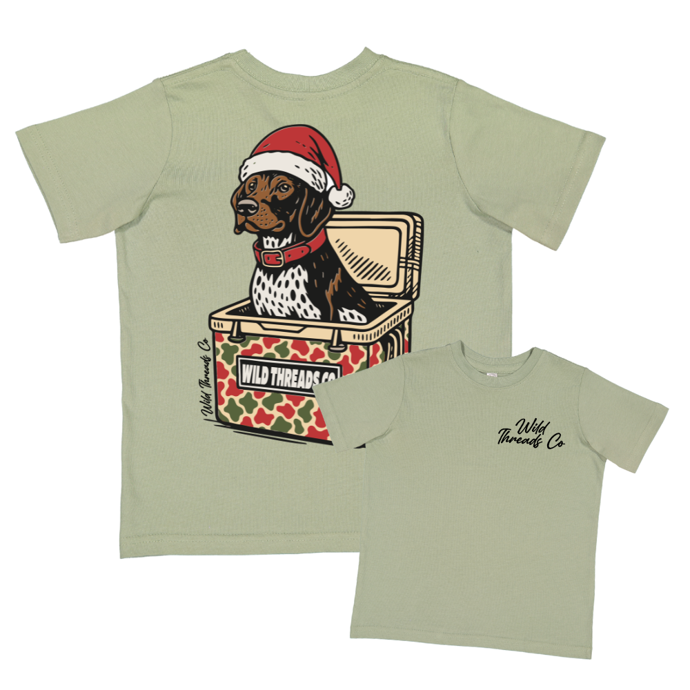 Hunting Dog Cooler Christmas Tee
