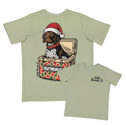 Hunting Dog Cooler Christmas Tee