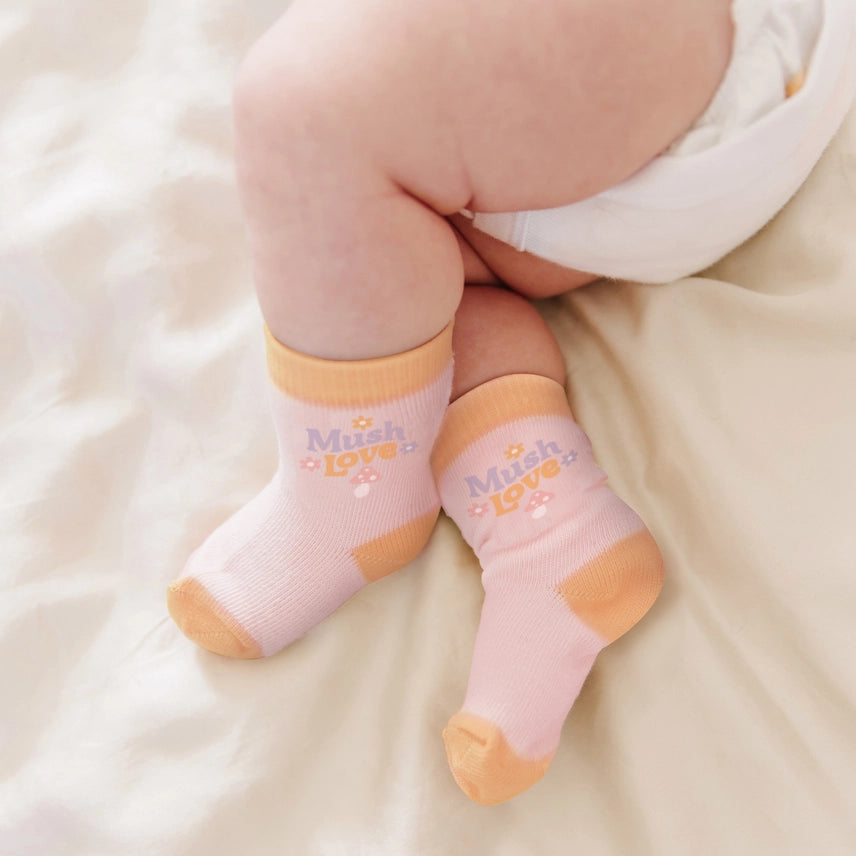 Baby Socks Trio Mushy Love