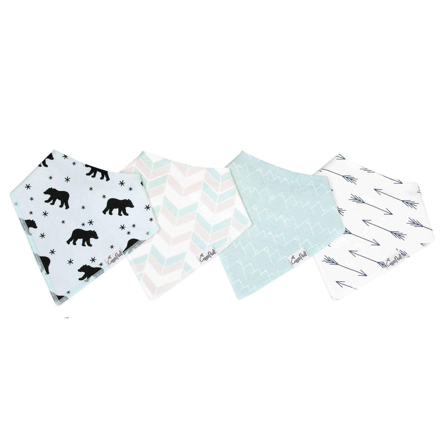 4 Pack Baby Bandana Bibs - Archer
