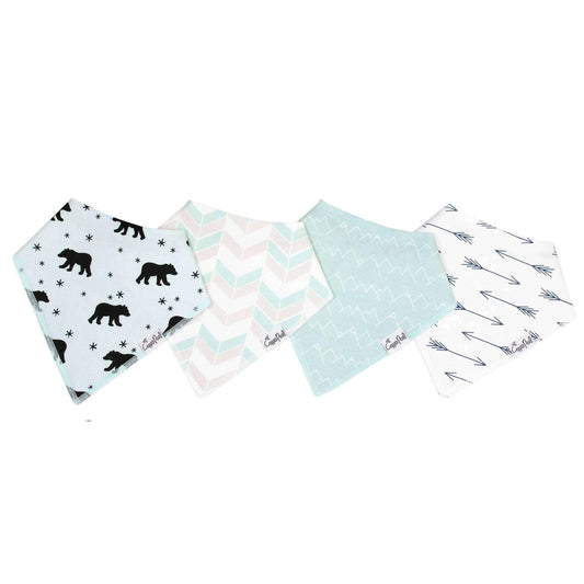 4 Pack Baby Bandana Bibs - Archer