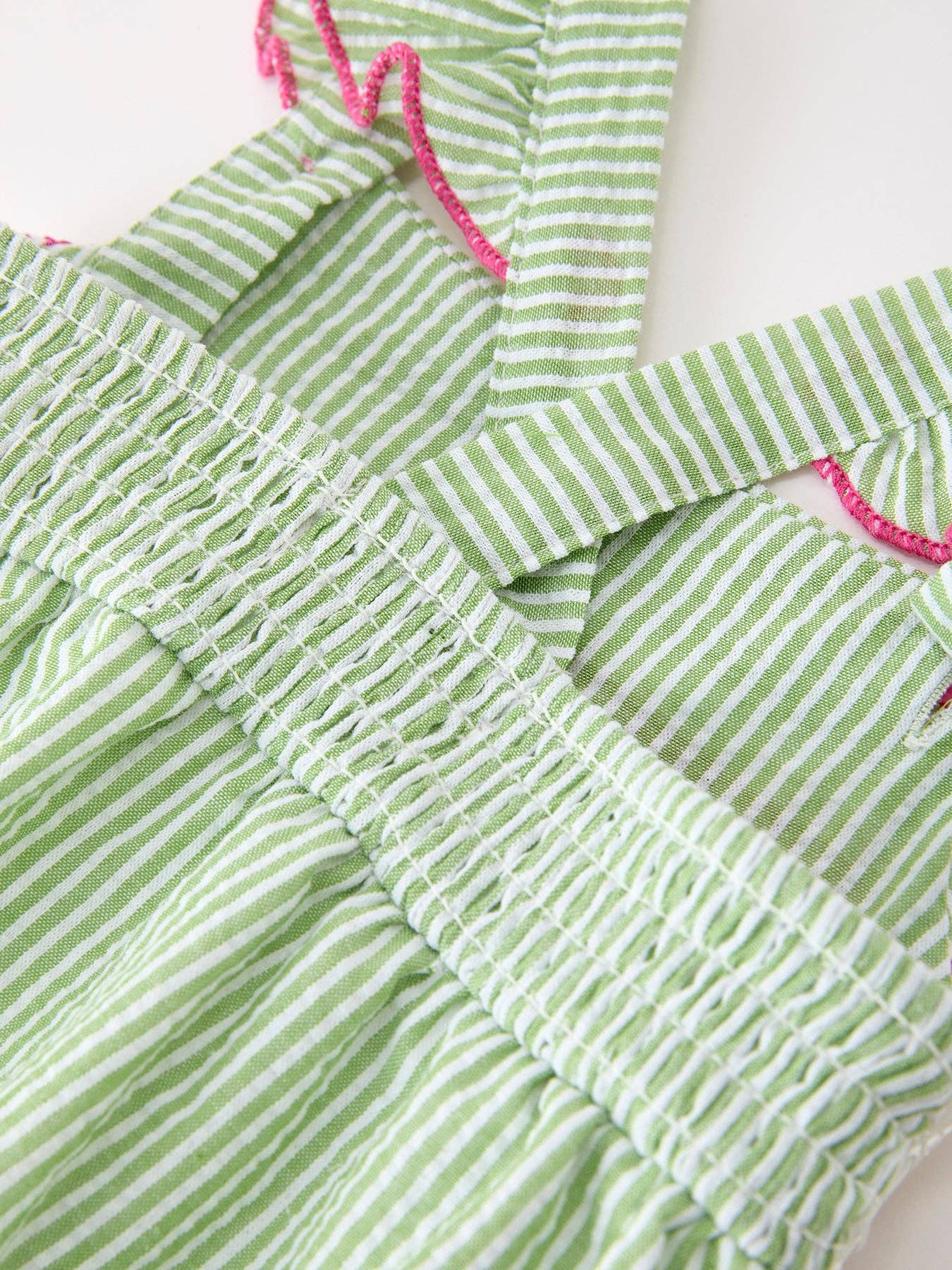 Western Cactus Girls Romper Stripe Ruffle Strap