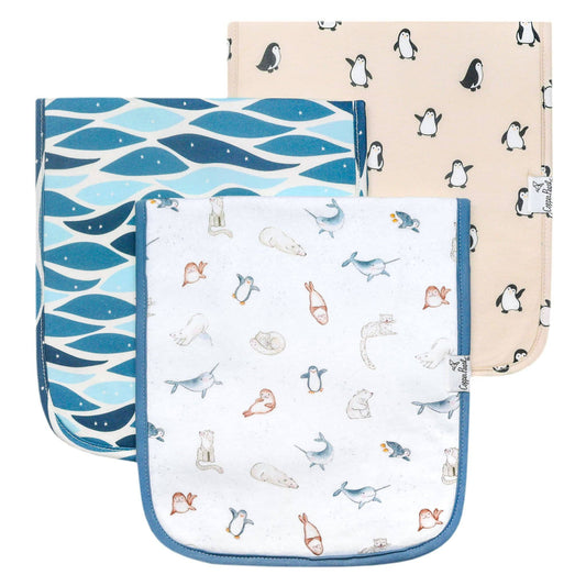 3 Pack Premium Burp Cloths - Arctic Wonder