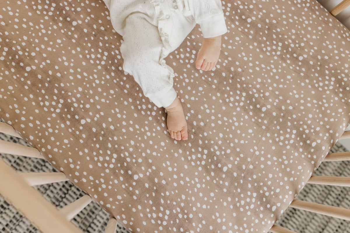 Premium Knit Fitted Crib Sheet - Fawn