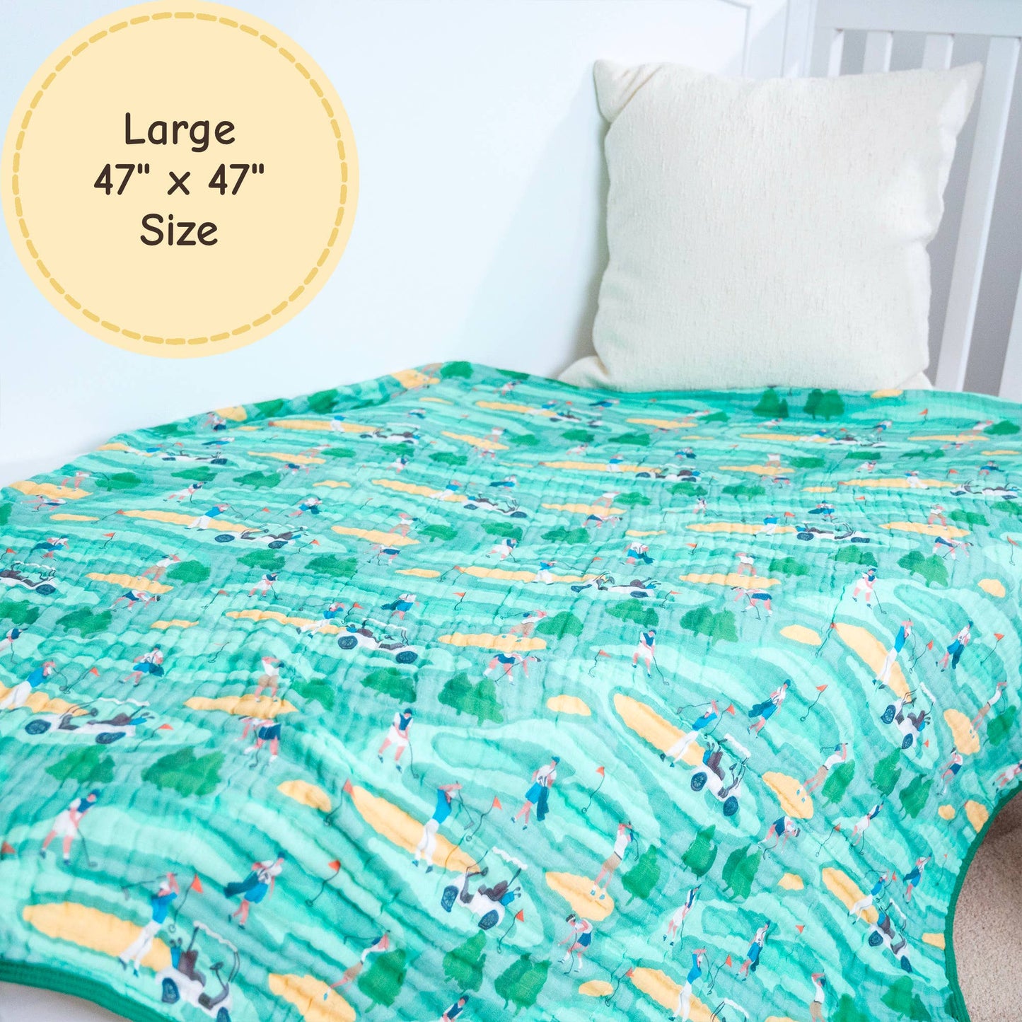 Muslin Quilt Baby & Kids Blanket Par-Tee Time Golf