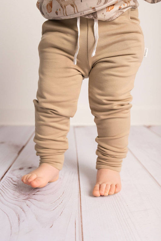 Kids Bamboo Tan Jogger Pants