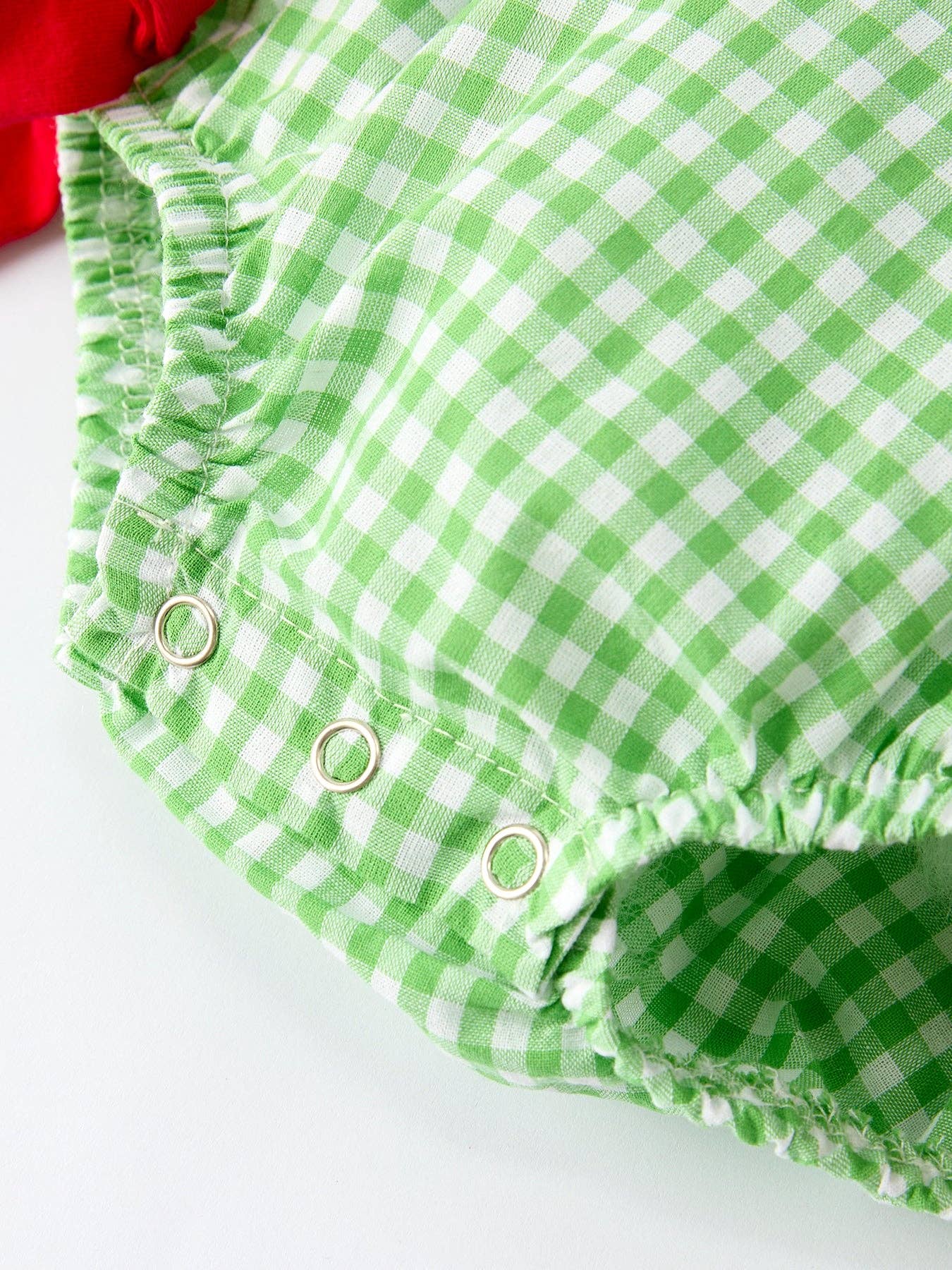 Christmas Tree Smocked Embroidery Romper