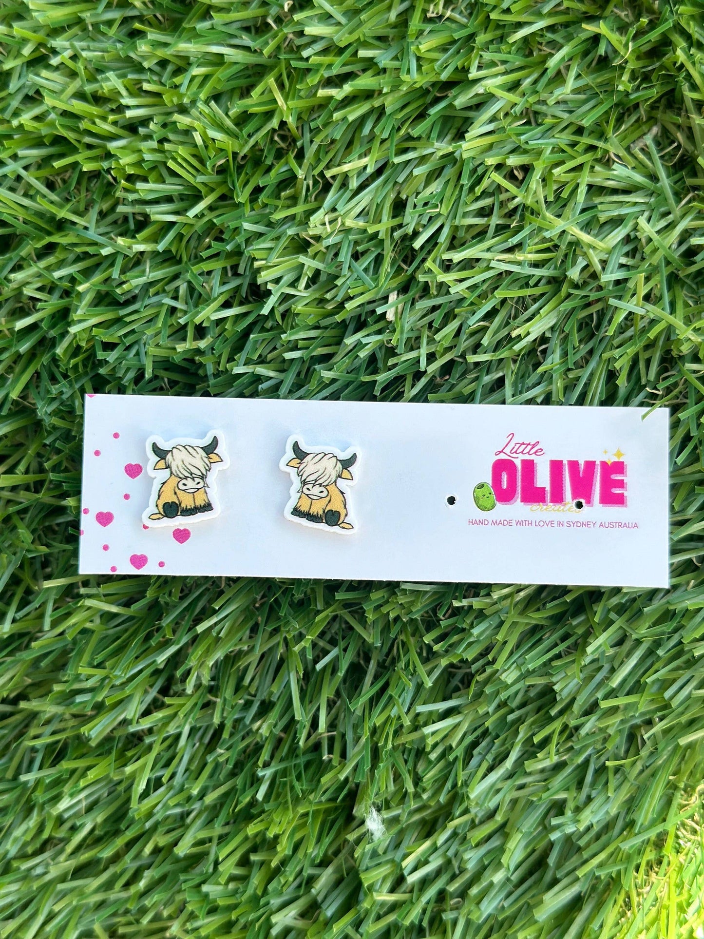 Charming Highland Cow Stud Earrings