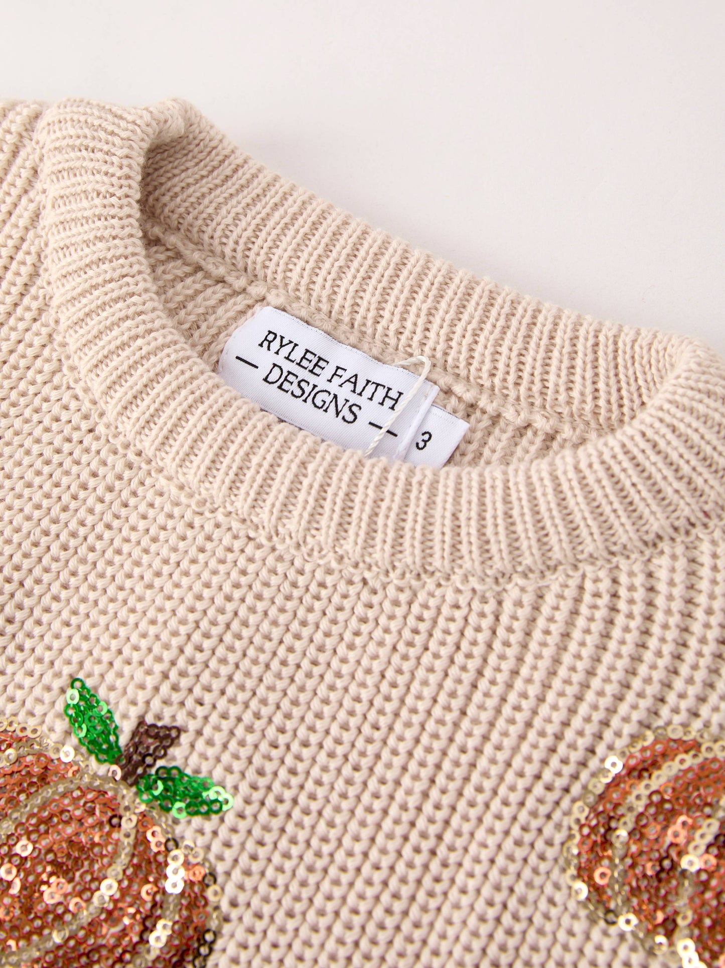 Pumpkin Sequin Sweater