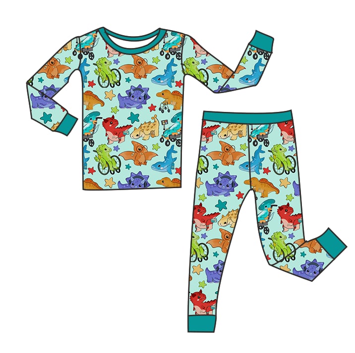 Disability Dinosaurs Bamboo 2 Piece PJs by Koda