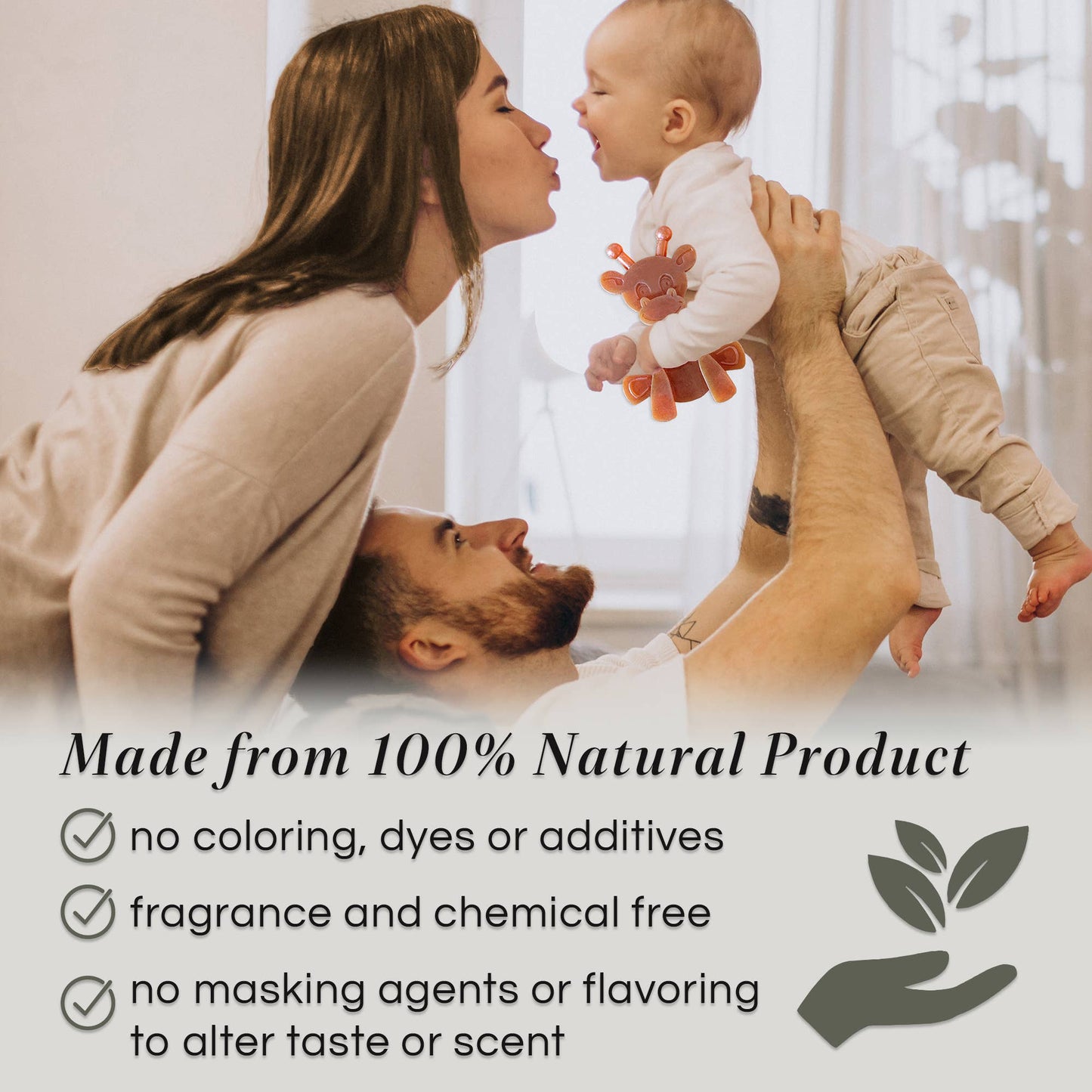 The Little Bamber: The Natural Rubber & Baltic Amber Teether