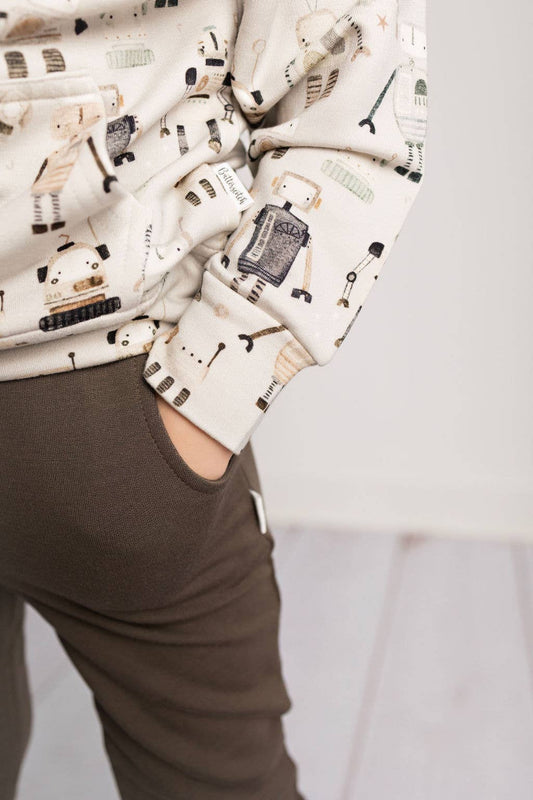 Kids Bamboo Ash Brown Jogger Pants