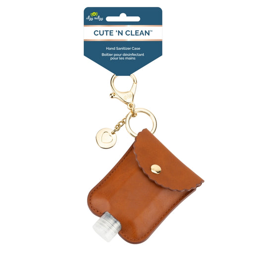 Cognac Cute 'n Clean™ Hand Sanitizer Charm Keychain