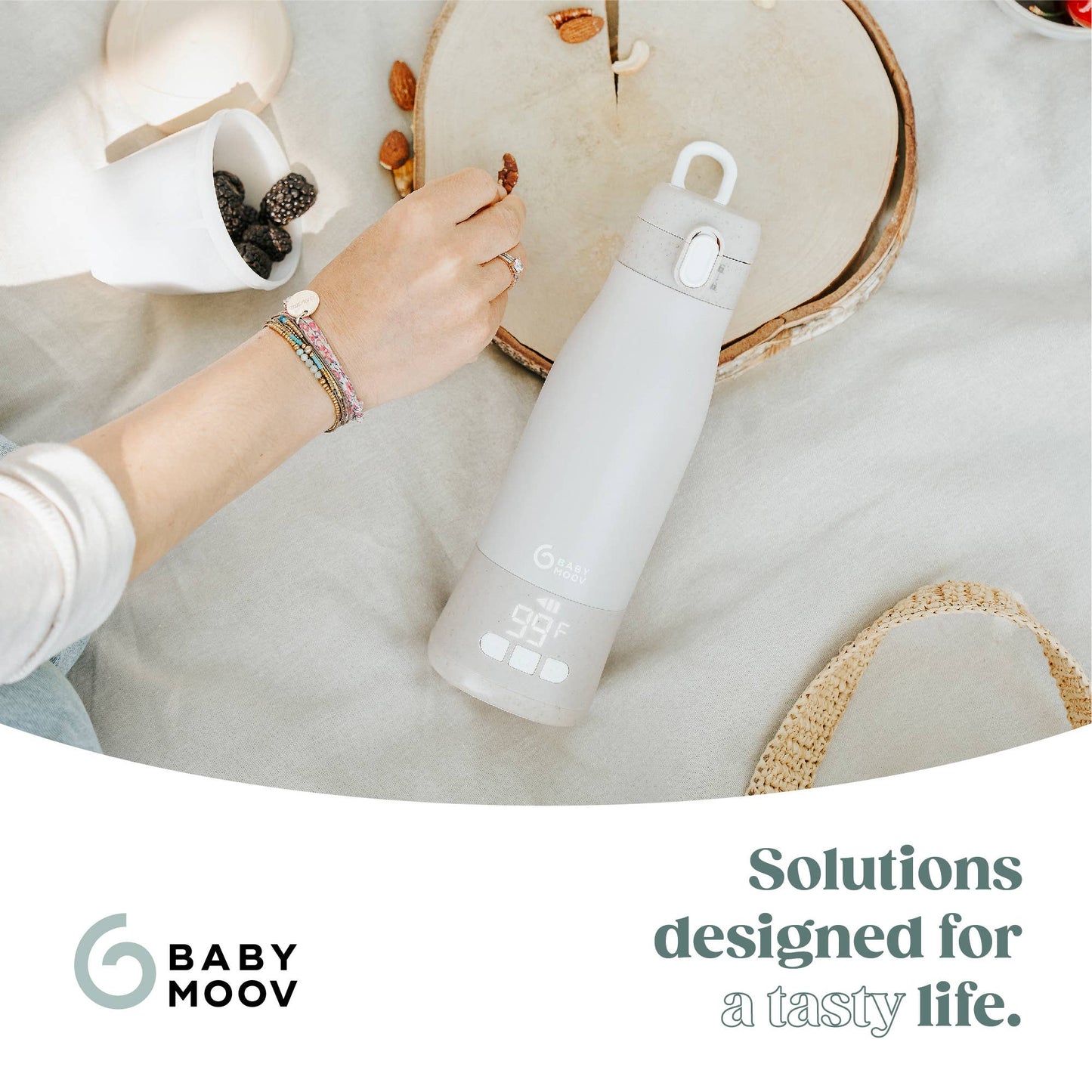 Moov & Feed Portable Bottle Warmer Mineral Beige