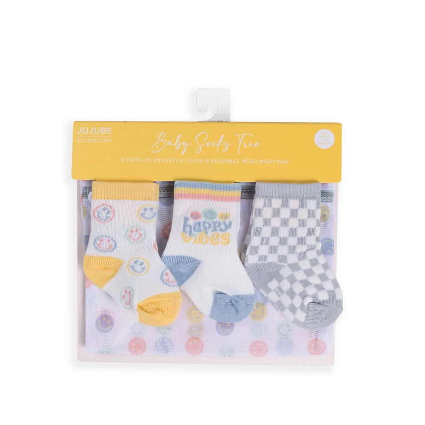 Baby Socks Trio Happy Baby Vibes