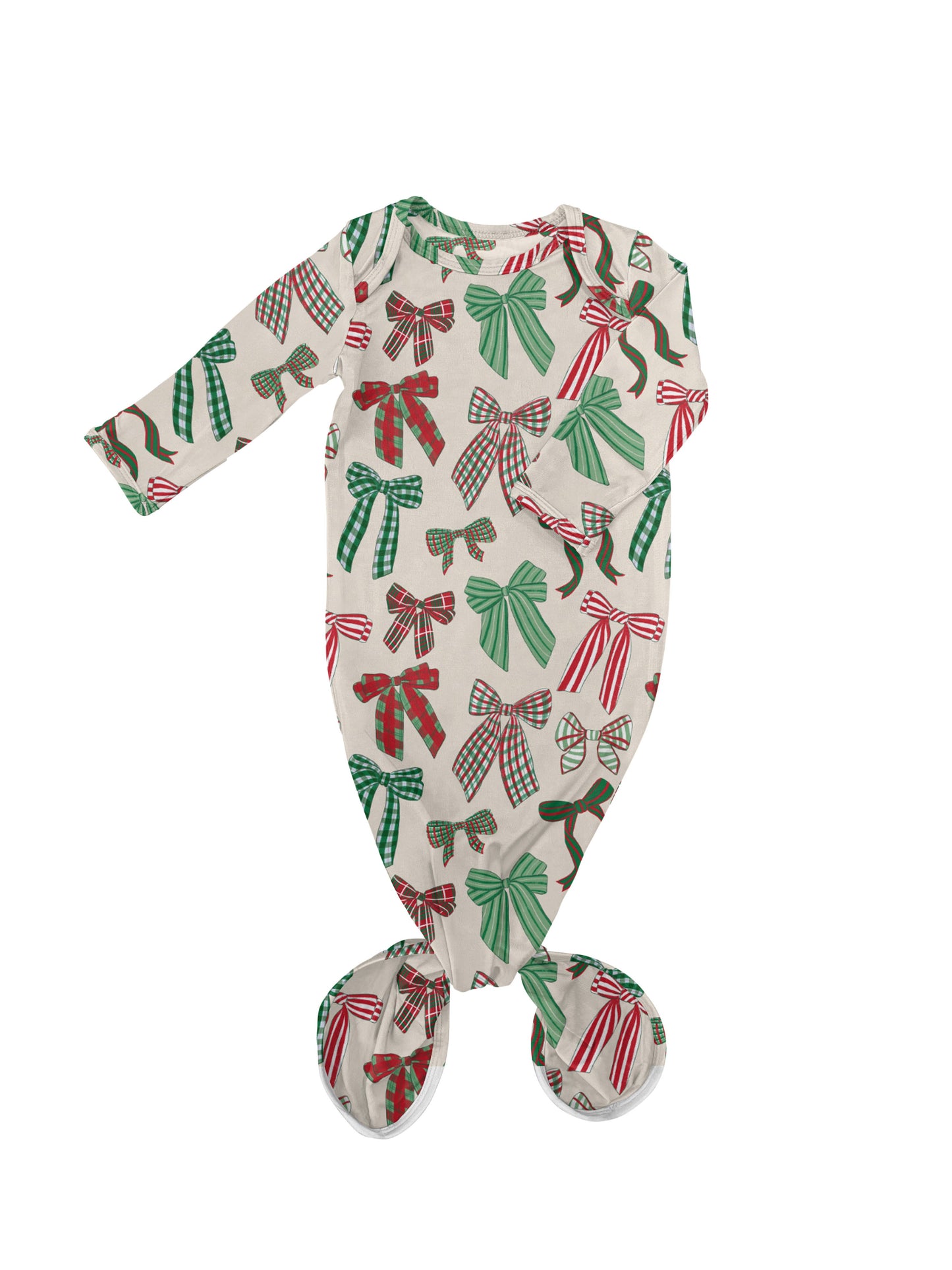 Holiday Bows - Knotted Infant Gown