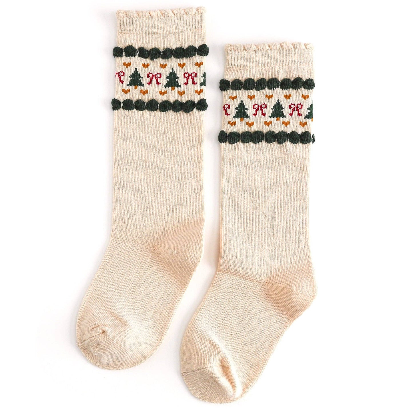Vanilla Fair Isle Knee High Socks